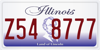 IL license plate Z548777