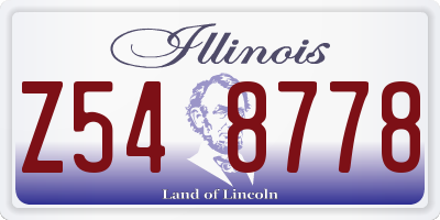 IL license plate Z548778