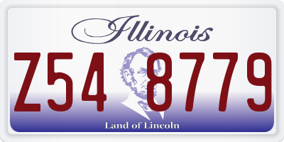 IL license plate Z548779