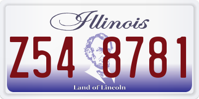 IL license plate Z548781