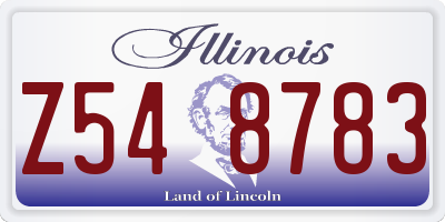 IL license plate Z548783