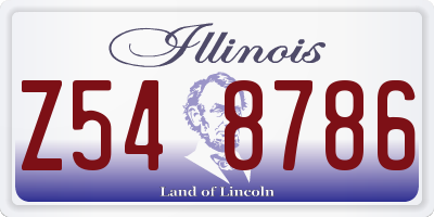 IL license plate Z548786