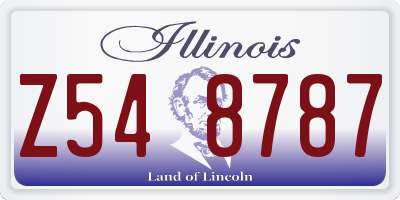 IL license plate Z548787