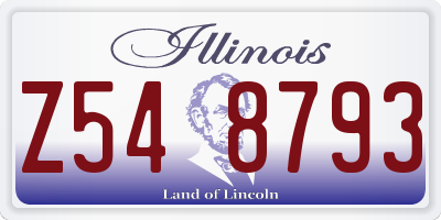IL license plate Z548793