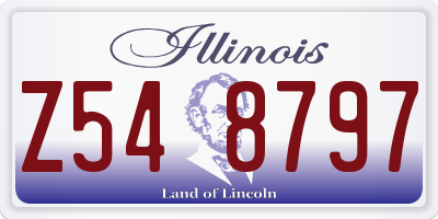IL license plate Z548797