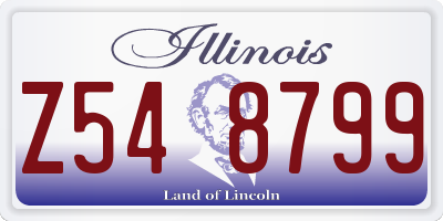 IL license plate Z548799