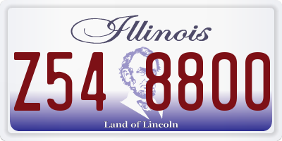 IL license plate Z548800