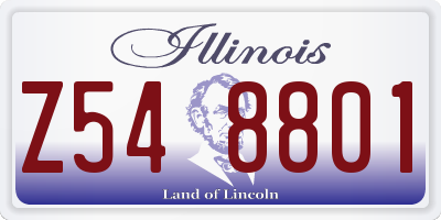 IL license plate Z548801