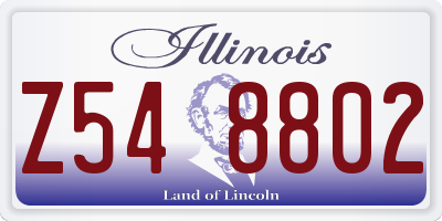IL license plate Z548802