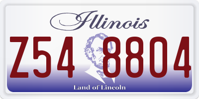 IL license plate Z548804