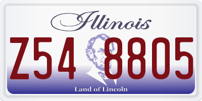 IL license plate Z548805