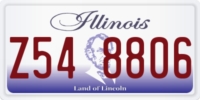 IL license plate Z548806