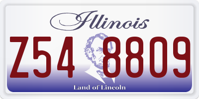 IL license plate Z548809