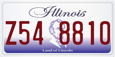 IL license plate Z548810