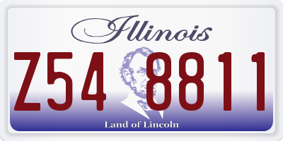 IL license plate Z548811