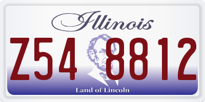 IL license plate Z548812