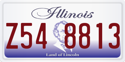 IL license plate Z548813
