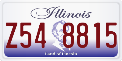 IL license plate Z548815