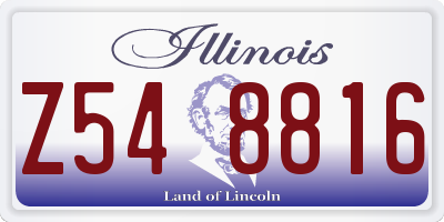 IL license plate Z548816