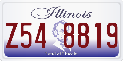 IL license plate Z548819