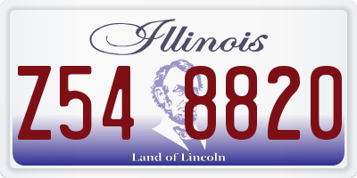 IL license plate Z548820