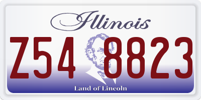 IL license plate Z548823
