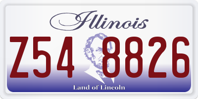IL license plate Z548826