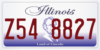 IL license plate Z548827