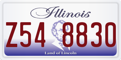 IL license plate Z548830
