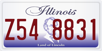 IL license plate Z548831