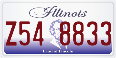 IL license plate Z548833