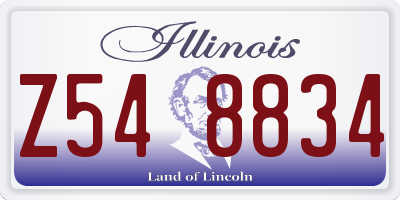 IL license plate Z548834