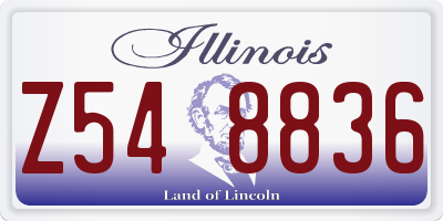 IL license plate Z548836