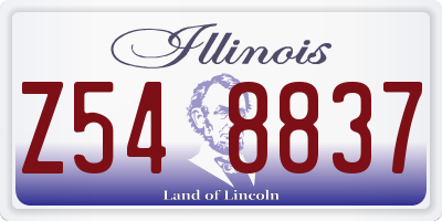 IL license plate Z548837