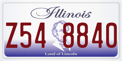 IL license plate Z548840