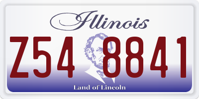 IL license plate Z548841