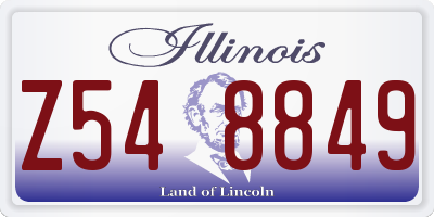 IL license plate Z548849