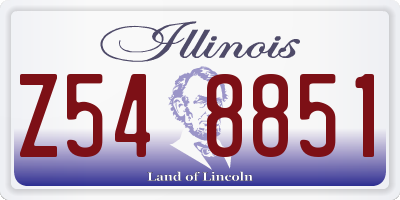 IL license plate Z548851