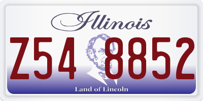 IL license plate Z548852