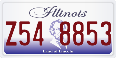 IL license plate Z548853