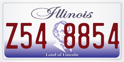 IL license plate Z548854