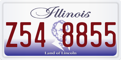 IL license plate Z548855