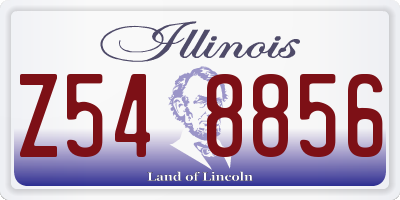 IL license plate Z548856