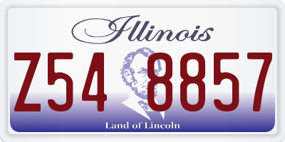 IL license plate Z548857