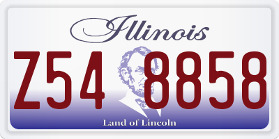 IL license plate Z548858