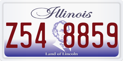 IL license plate Z548859