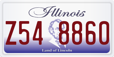 IL license plate Z548860