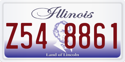 IL license plate Z548861