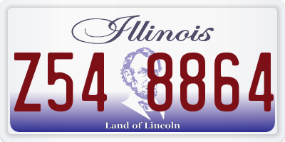 IL license plate Z548864