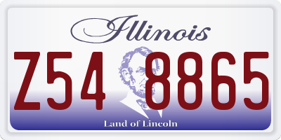 IL license plate Z548865